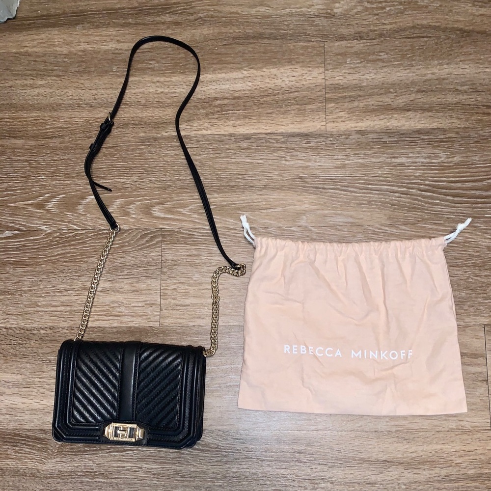 Rebecca minkoff chevron quilted small love bag